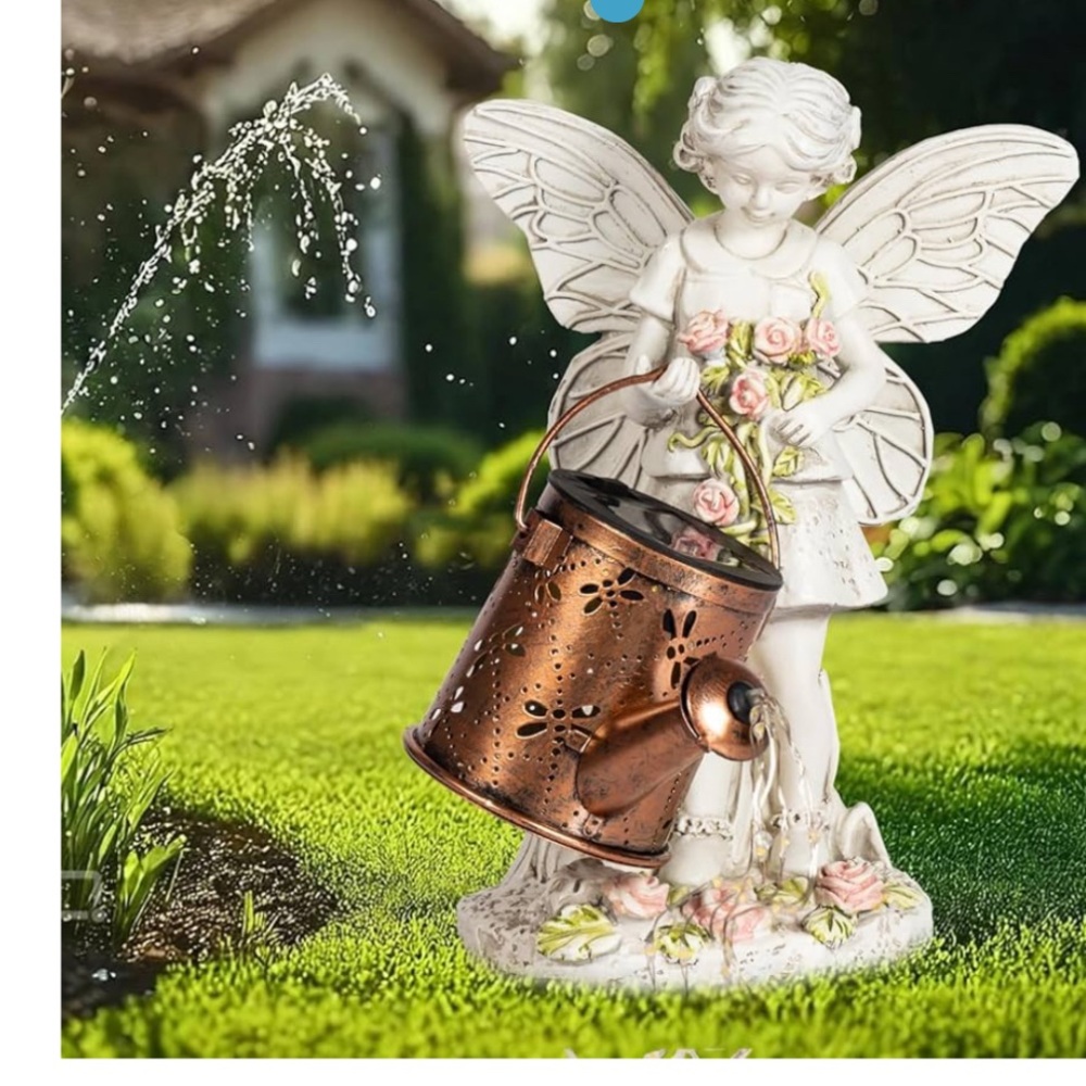 Garden Fairy Statue with Watering Can